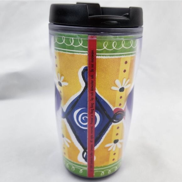 ☕️Vintage Starbucks 2001 Primary Color Diamond Design 8oz Travel Tumbler - Picture 8 of 12